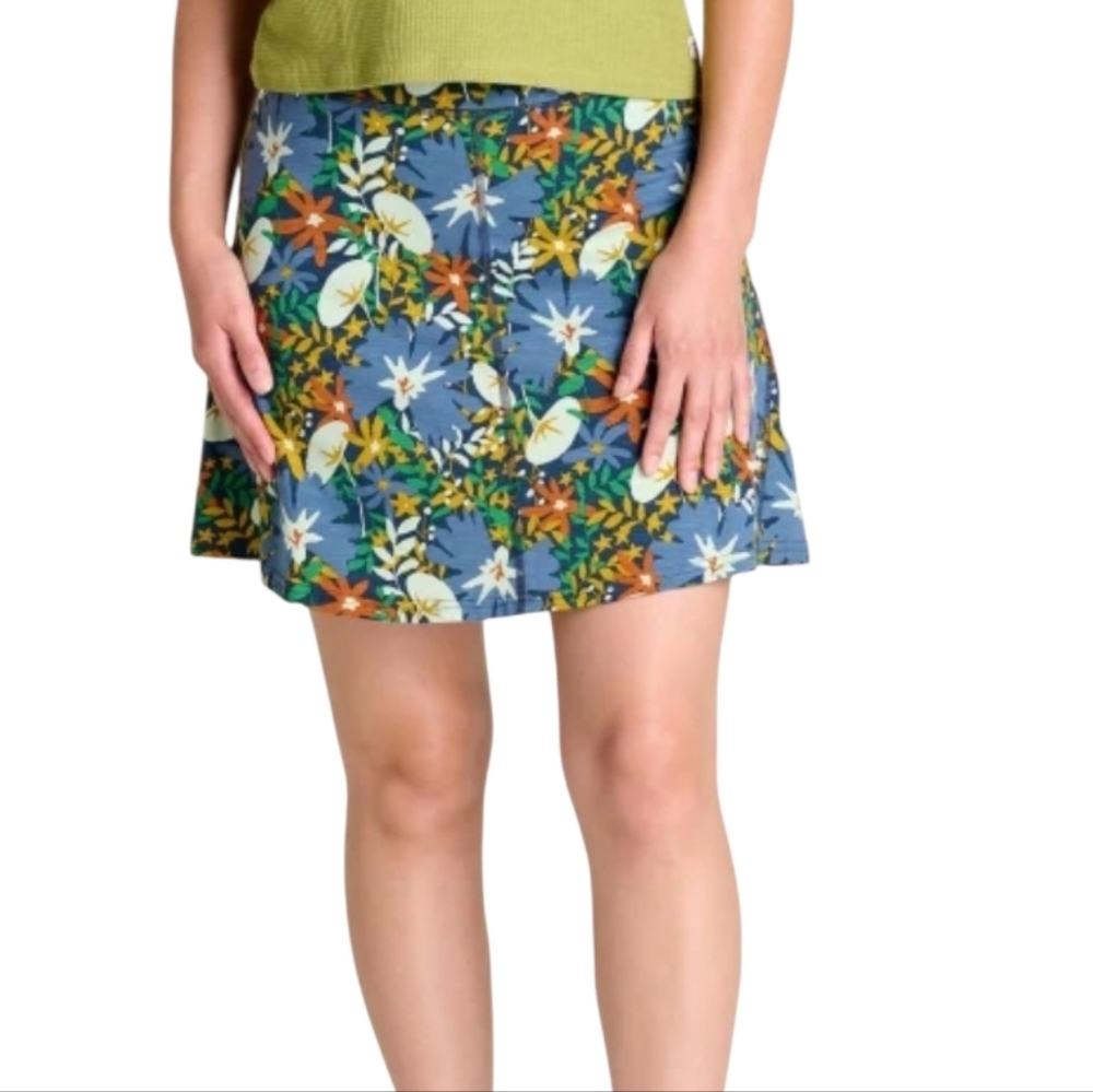 Toad&Co Seleena Floral Skort | Built-In Shorts Athleisure Outdoor - L